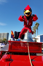 Mascot on PAAC fire truck